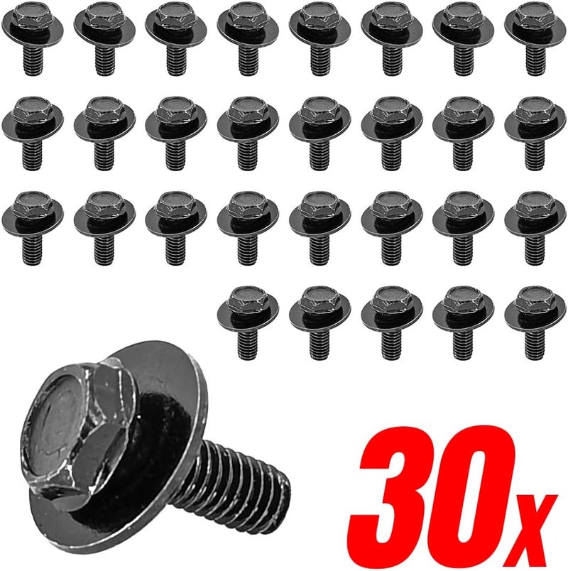 Mean Mug Auto 71315-122382A 30x M6 Bolts, 1.0 x 17mm Loose Washer Hex Head SEMS Body Bolts, Transmission Pan Bolts, Oil Pan Bolts with 18mm Washer, Replaces OEM 11508930, M6 Screws for Toyota, Subaru, Dodge & More - Image 5